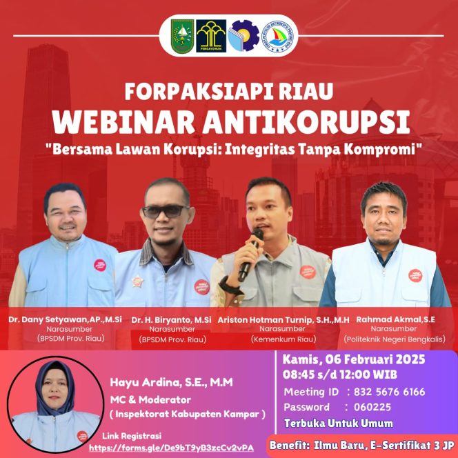 
					Peserta Antusias, Forpak Riau Gelar Webinar Anti Korupsi