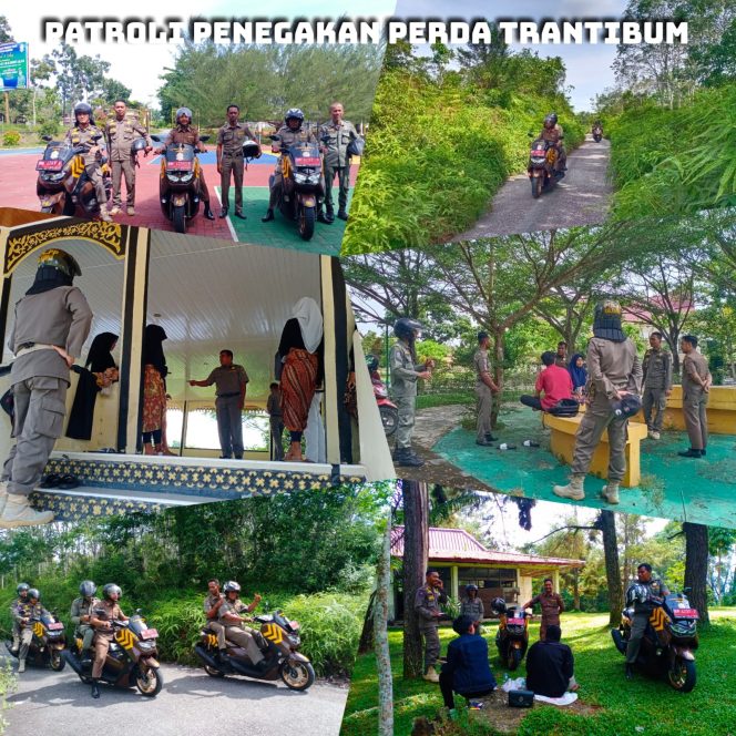 
					Pastikan Keadaan, Balai Adat, Tugu Batu Hitam, Tugu Tigo Tungku Sajoangan Jadi Lokasi Patroli Satpol-PP Kampar