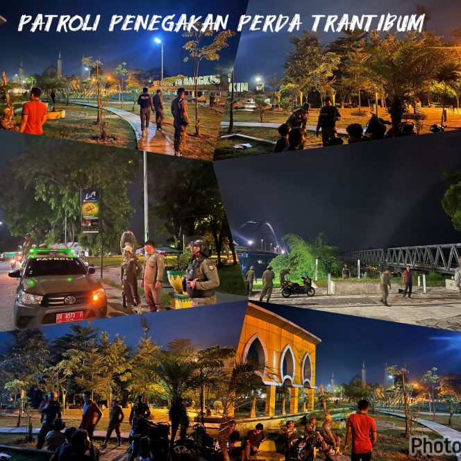 
					Tim Patroli Satpol-PP Kampar Bubarkan 4 Pemuda di Taman Kota Pada Dini Hari