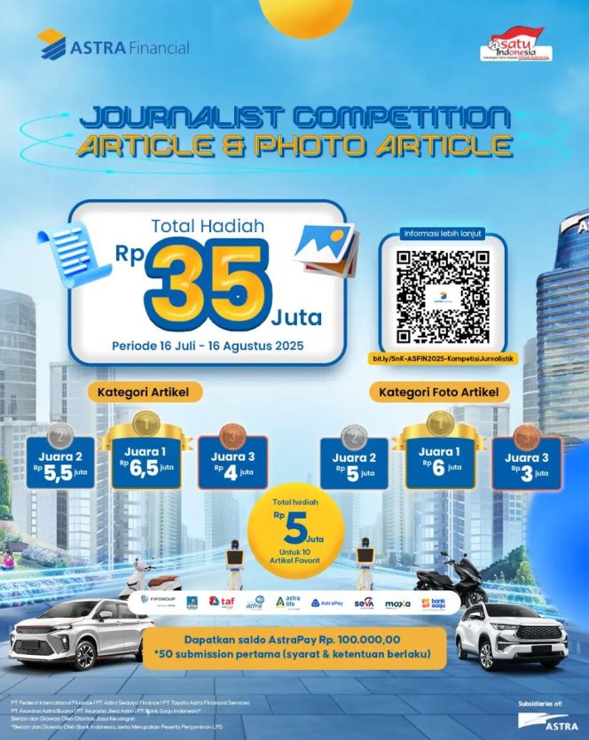 
					Ajak Jurnalis Berkontribusi dalam Literasi Keuangan, Astra Financial Kembali Hadirkan Journalist Competition 2025