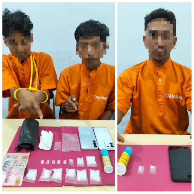 
					Polsek Kampar Tangkap Tiga Pengedar Narkoba, 38 Gram Sabu Disita