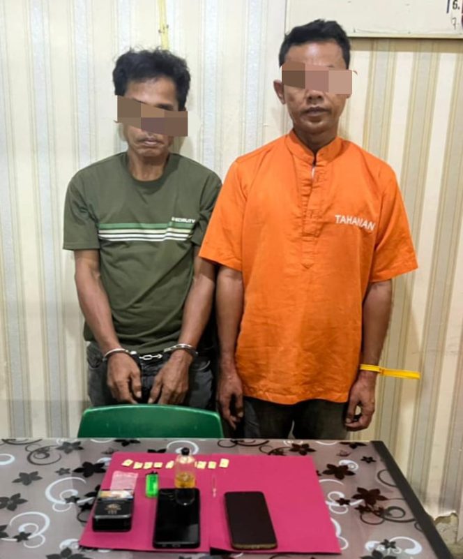 
					Transaksi Sabu di Kualu Nenas Terbongkar, Dua Pelaku Ditahan Polsek Tambang