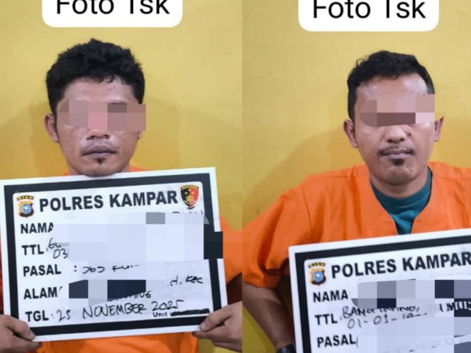 
					Motor Hilang di Sungai Jernih, Polres Kampar Tangkap Dua Pelaku dalam Tiga Hari