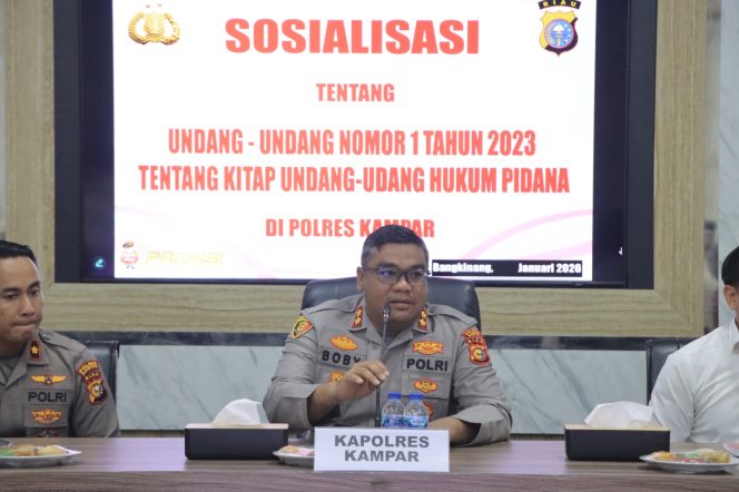 
					Penyidik Polres Kampar Dibekali Pemahaman Regulasi Baru KUHP dan KUHAP