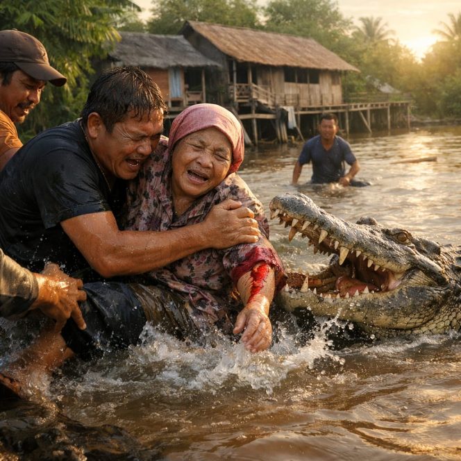
					Nenek di Inhil Diserang Buaya Saat Mencuci di Sungai, Alami Patah Tulang Lengan