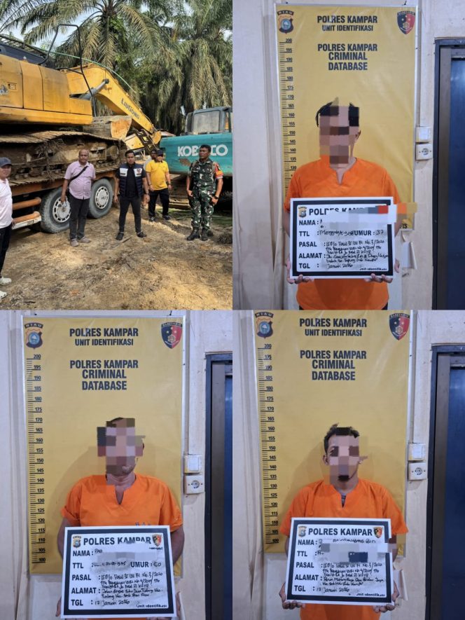 
					Polres Kampar dan Kodim 0313/KPR Tertibkan Tambang Ilegal, Tiga Pelaku Diamankan