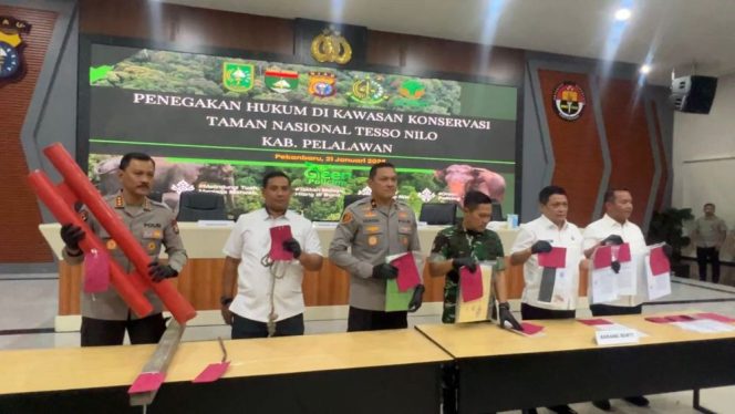 
					Resmi, Tiga Penjual Lahan TNTN dan Enam Perusak Tenda Satgas TNTN Ditahan