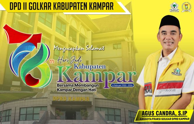 
					Agus Candra: HUT ke-76 Jadi Momentum Memperkuat Pembangunan Kampar dengan Hati