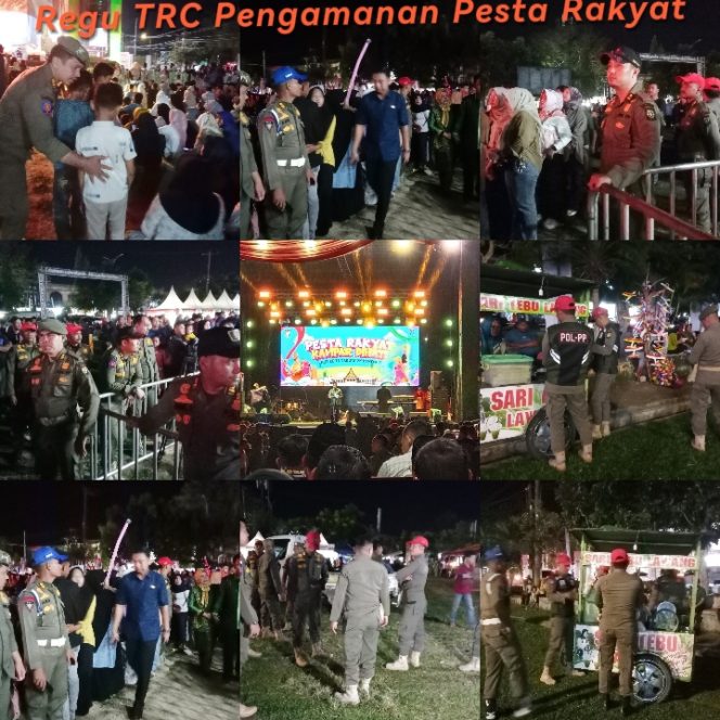 
					Satpol PP Kampar Amankan Pembukaan Pesta Rakyat HUT ke-76, Pedagang di Area Steril Ditertibkan