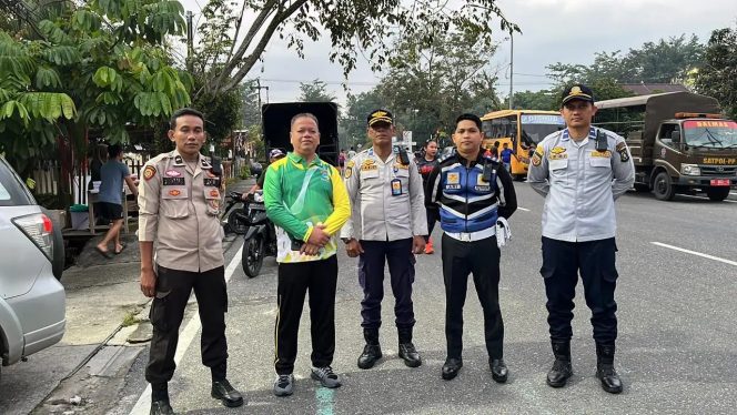 
					Dishub Kampar Kawal Pengamanan dan Kelancaran Fun Run HUT ke-76 Kampar