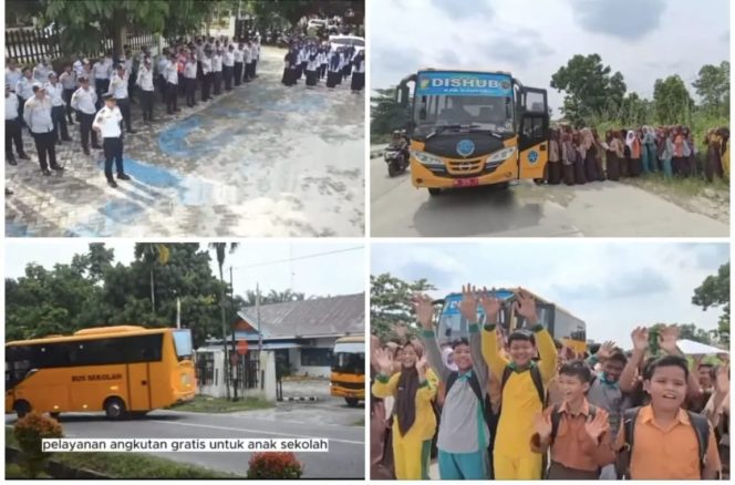 
					Dishub Kampar Atur Tiga Sesi Operasional Bus Sekolah Gratis di Kecamatan Tambang