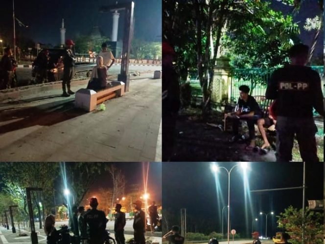 
					Satpol PP Patroli Malam di Kabupaten Kampar, Remaja Nongkrong Diberi Imbauan Pulang