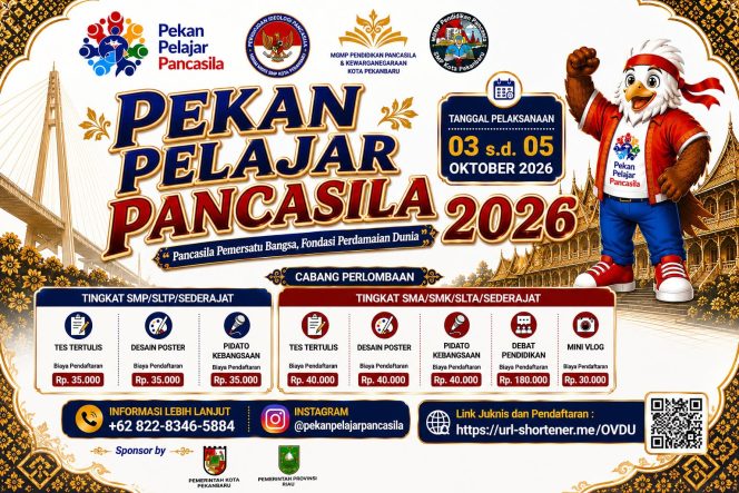 
					MGMP PPKn Pekanbaru Gelar Pekan Pelajar Pancasila 2026, Perkuat Karakter Kebangsaan Generasi Muda